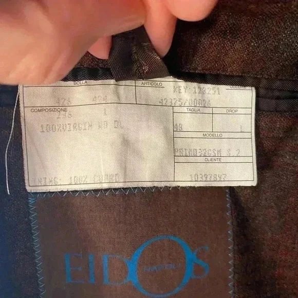 Eidos Napoli Mens 100% Wool Blazer Sports Coat